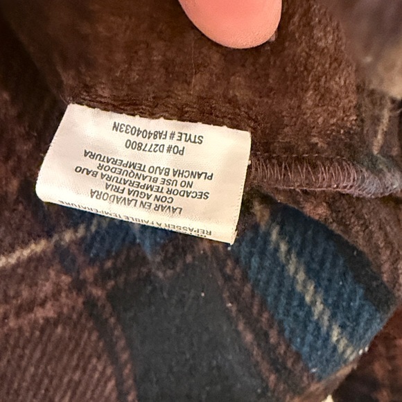 ** O’Neil ** Fleece warm Brown and Blue Plaid Shirt - small - Picture 4 of 9